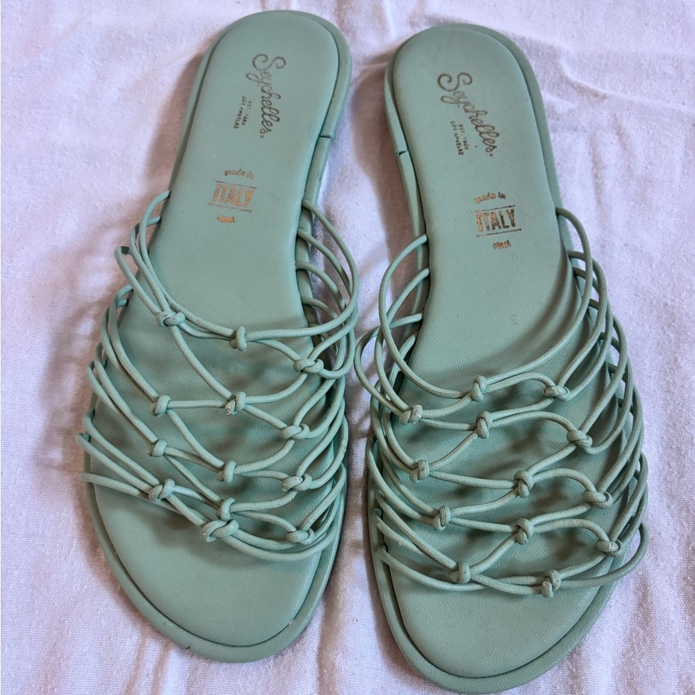 Seychelles Women's Light Green Knotted Sandals